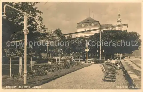 AK / Ansichtskarte Bad_Godesberg Rheinhotel Dreesen Hotelgarten Bad_Godesberg