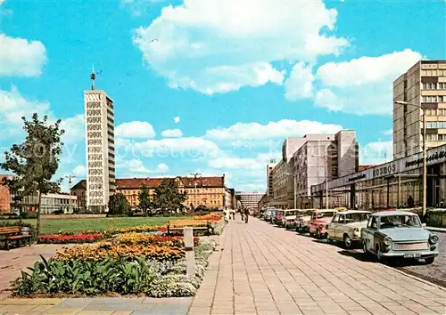 AK / Ansichtskarte Neubrandenburg Karl Marx Platz Hochhaus Neubrandenburg