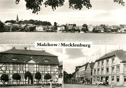 AK / Ansichtskarte Malchow Panorama Rathaus Kirchstrasse Malchow