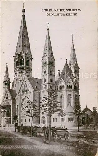 AK / Ansichtskarte Berlin Kaiser Wilhelm Ged?chtniskirche Pferdekutschen Berlin