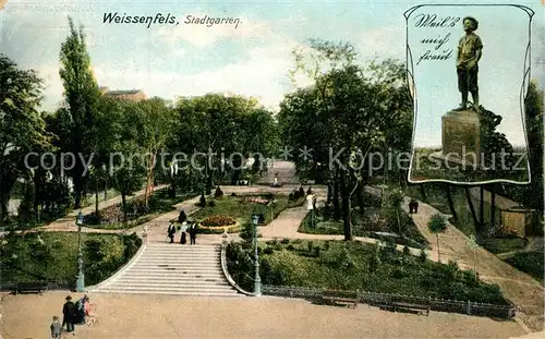 AK / Ansichtskarte Weissenfels_Saale Stadtgarten Weissenfels_Saale