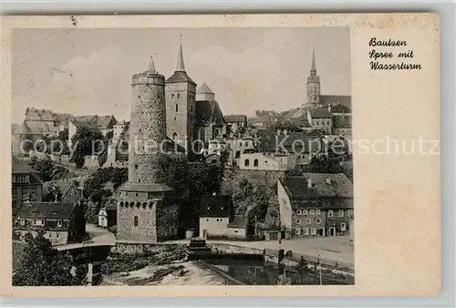 AK / Ansichtskarte Bautzen Spree Wasserturm Bautzen