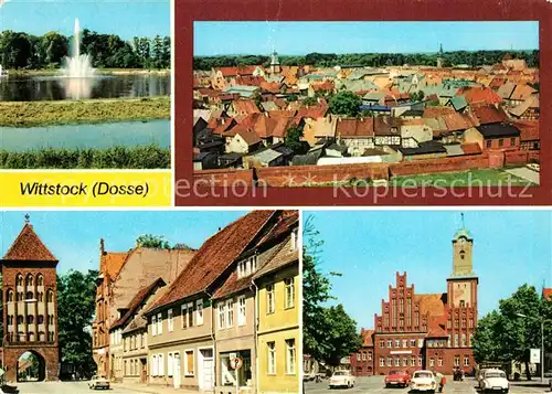 AK / Ansichtskarte Wittstock Dosseteich Gr?pertor Rathaus Wittstock