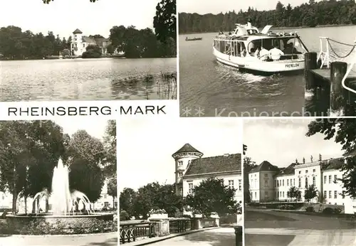 AK / Ansichtskarte Rheinsberg Brunnen Auflugsboot  Rheinsberg