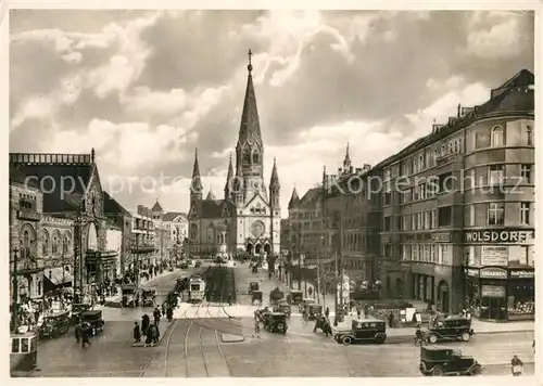 AK / Ansichtskarte Charlottenburg Hardenbergstr mit Kaiser Wilhelm Gedaechtniskirche Charlottenburg