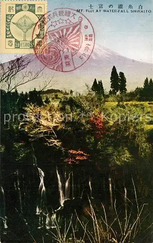 AK / Ansichtskarte Mount_Fuji Wasserfall Shiraito Mount_Fuji