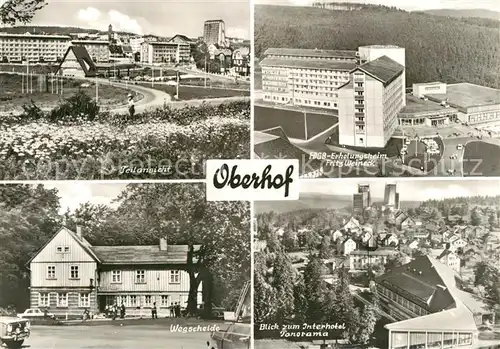 AK / Ansichtskarte Oberhof_Thueringen Teilansicht FDGB Erholungsheim Fritz Weineck Wegscheide Interhotel Panorama Oberhof Thueringen