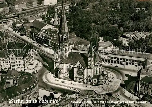 AK / Ansichtskarte Berlin anno dazumal Auguste Viktoria Platz mit Kaiser Wilhelm Gedaechtniskirche Fliegeraufnahme Berlin