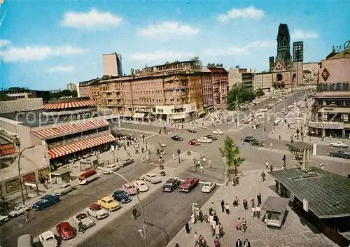 AK / Ansichtskarte Berlin Kranzlerecke Kurfuerstendamm Ecke Joachimsthaler Strasse Kaiser Wilhelm Gedaechtniskirche Berlin