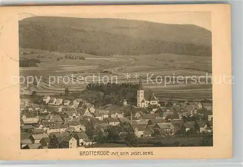 AK / Ansichtskarte Brotterode Panorama mit Blick zum Inselsberg Brotterode