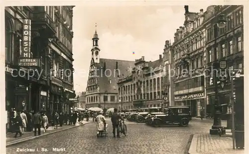 AK / Ansichtskarte Zwickau_Sachsen Markt Innenstadt Zwickau Sachsen