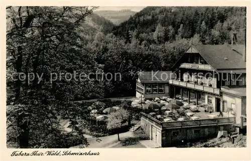 AK / Ansichtskarte Tabarz Gaststaette Schweizerhaus Terrasse Tabarz