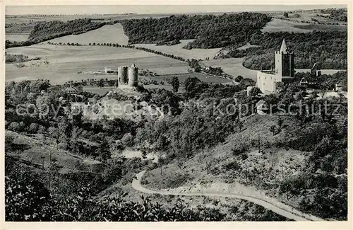 AK / Ansichtskarte Bad_Koesen Rudelsburg und Saaleck Blick vom Krepitzsch Bad_Koesen