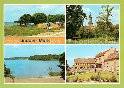 AK / Ansichtskarte Lindow_Mark Camping am Gudelackersee Wutzsee Markt Lindow Mark