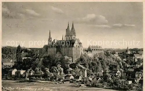 AK / Ansichtskarte Meissen_Elbe_Sachsen Albrechtsburg und Dom Meissen_Elbe_Sachsen