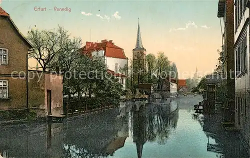 AK / Ansichtskarte Erfurt Venedig Haeuserpartie an der Gera Erfurt