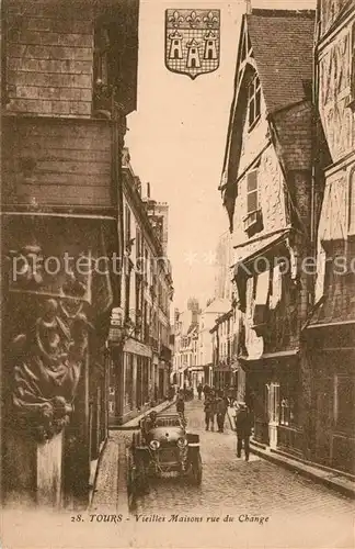 AK / Ansichtskarte Tours_Indre et Loire Vieilles Maisons Rue du Change Tours Indre et Loire