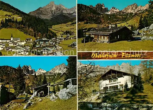 AK / Ansichtskarte Filzmoos Panorama Oberhofalm Mattighofener Huette Alpenpanorama Filzmoos