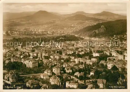 AK / Ansichtskarte Tetschen Bodenbach_Boehmen Panorama Fliegeraufnahme Tetschen Bodenbach Boehmen