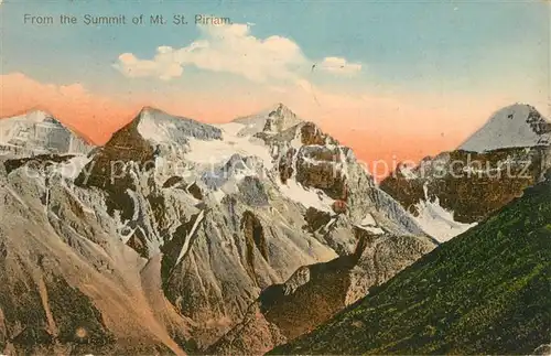 AK / Ansichtskarte Lake_Louise Panorama view from Summit of Mount St Piran Lake Louise