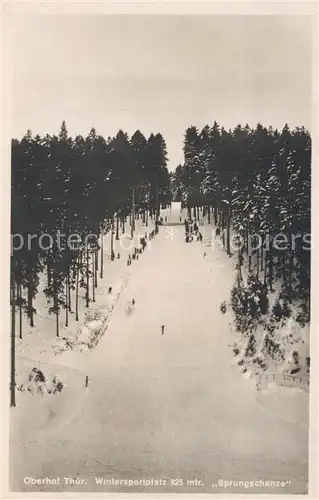 AK / Ansichtskarte Oberhof_Thueringen Wintersportplatz Sprungschanze Oberhof Thueringen