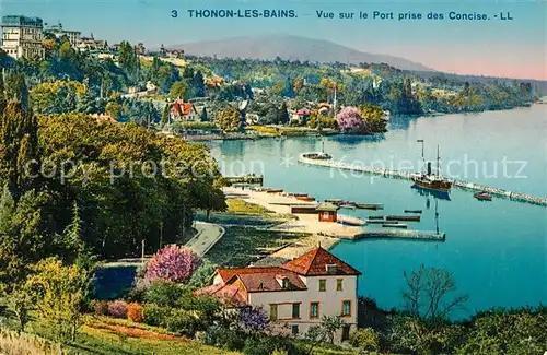 Thonon les Bains Vue sur le Port prise des Concise Thonon les Bains