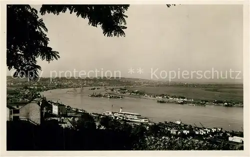 Beograd_Belgrad Panorama Donau Hafen Dampfschiff Beograd Belgrad