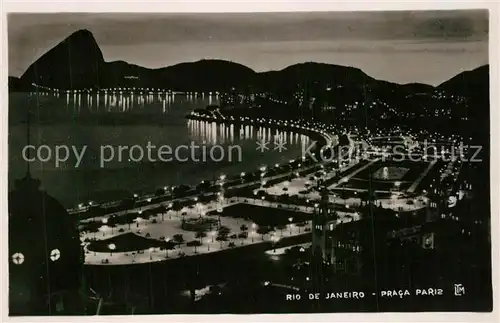 Rio_de_Janeiro Praca Paris Nacht Rio_de_Janeiro