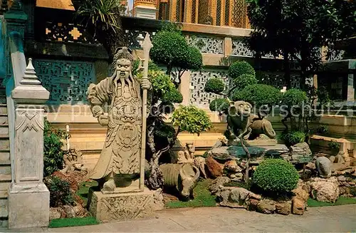 Bangkok Chinese style stone statue Wat Phra Kaeo Temple Bangkok