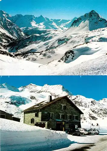 Pontresina Berninapass Gasthaus Cambrena Kiosk Gebirgspanorama Piz Teo Piz Cambrena Pontresina