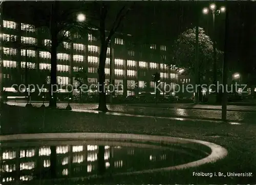 Freiburg_Breisgau Universitaet Nachtaufnahme Freiburg Breisgau