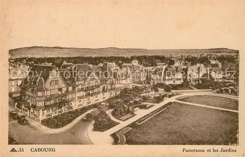 AK / Ansichtskarte Cabourg Panorama et les Jardins Cabourg