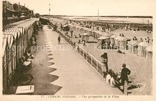 AK / Ansichtskarte Cabourg Vue perspective de la Plage Cabourg