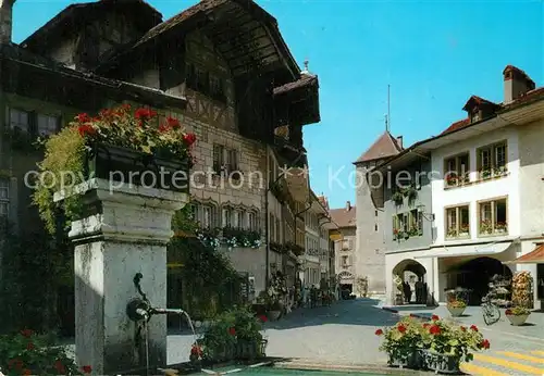 AK / Ansichtskarte Morat_Murten Rubenloch Schloss Brunnen Morat Murten