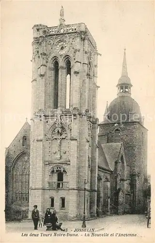 AK / Ansichtskarte Josselin Les deux Tours Notre Dame la nouvelle et l ancienne Josselin