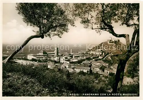 AK / Ansichtskarte Assisi_Umbria Panorama con la Rocca Maggiore Assisi Umbria