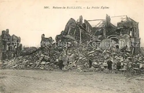 AK / Ansichtskarte Bailleul_Nord Ruines Petite Eglise Bailleul_Nord