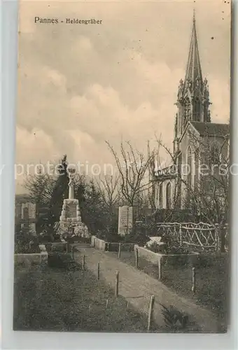 AK / Ansichtskarte Pannes_Loiret Heldengr?ber Kirche Pannes Loiret