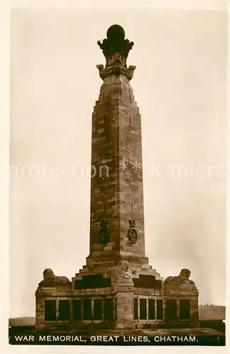 AK / Ansichtskarte Chatham_Hackney War Memorial Great Lines Chatham Hackney