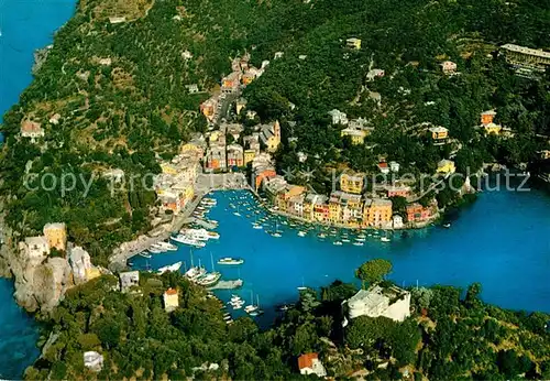 AK / Ansichtskarte Portofino_Liguria Fliegeraufnahme Hafen Portofino Liguria