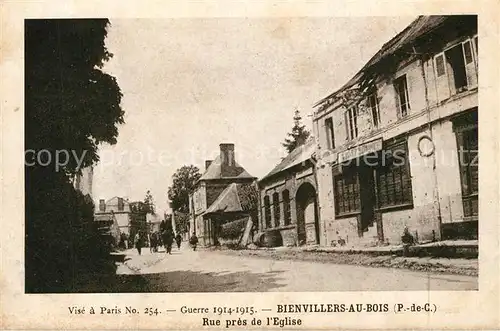 AK / Ansichtskarte Bienvillers au Bois Rue pres de l`Eglise Bienvillers au Bois