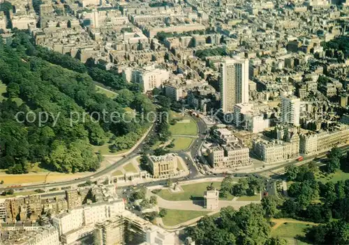 AK / Ansichtskarte London Hide Park and Hilton Hotel from Air London