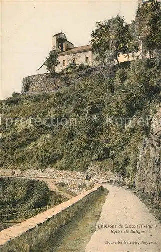 AK / Ansichtskarte Luz Saint Sauveur_Hautes_Pyrenees Eglise de Saligos Luz Saint Sauveur_Hautes