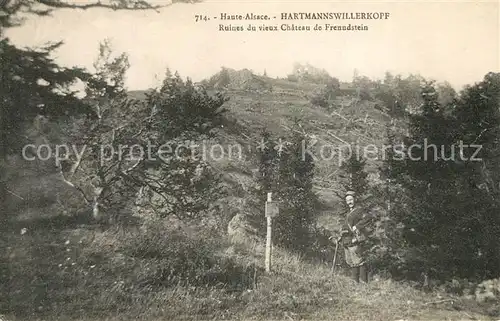 AK / Ansichtskarte Hartmannswillerkopf Ruines du vieux Chateau de Frennstein Hartmannswillerkopf