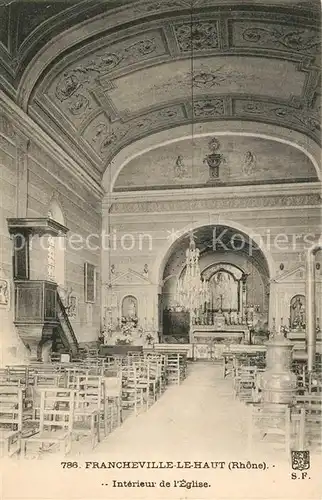 AK / Ansichtskarte Francheville_Rhone Interieur de l Eglise Francheville_Rhone