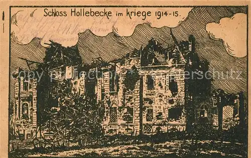 AK / Ansichtskarte Hollebecke Schloss Ruines de la Grand Guerre 1914 15 Hollebecke