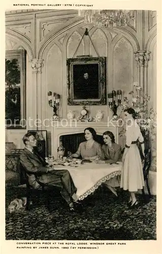 AK / Ansichtskarte Adel_England Conversation Piece Royal Lodge Windsor Great Park James Gunn Adel_England