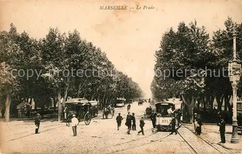 AK / Ansichtskarte Strassenbahn Marseille Le Prado  