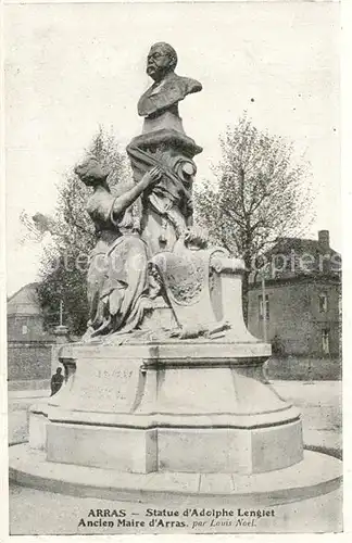 AK / Ansichtskarte Arras sur Rhone Statue dAdolphe Lenglet Ancien Maire d Arras Arras sur Rhone