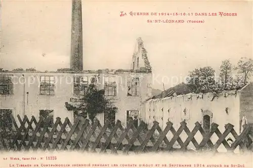 AK / Ansichtskarte Saint Leonard_Vosges Ruines Guerre de 1914 15 16 17 Saint Leonard_Vosges